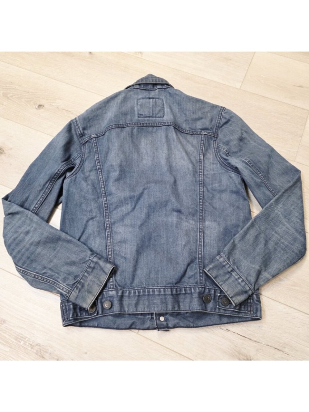 Vtg 2012 Iconic Classic Levi's Denim Trucker Jacket Sz Sm Black Label - Picture 8 of 8